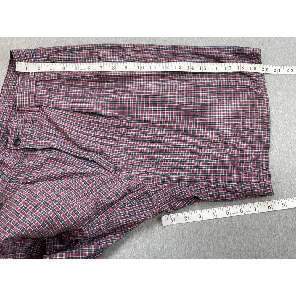 Polo Ralph Lauren Shorts Mens 33 Plaid 100%‎ Cotton Pleated Front 8